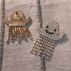 *GIFTED* NWOT BAUBLEBAR FLOATING GHOST POST EARRINGS ADORNED W/ FAUXPEARL